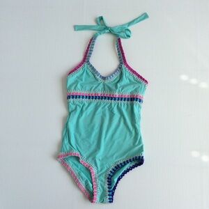 PILYQ Rainbow Embroidered One Piece Swimsuit Girls